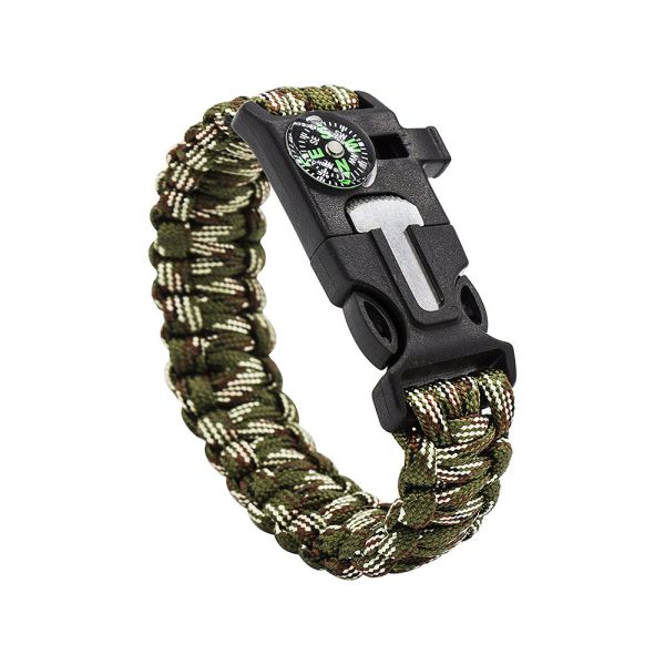 Survival-Armband 5-in-1 tarnfarben– vielseitiges Outdoor-Tool für Survival-Abenteuer