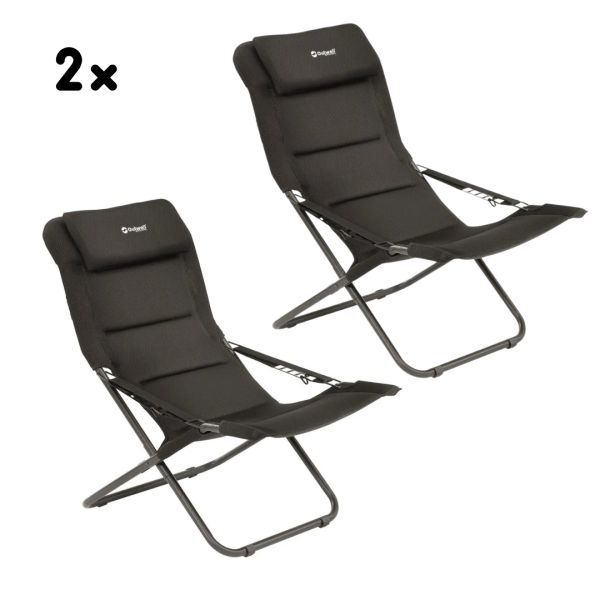 Outwell Galana Campingstühle 2er-Set – Klappbare Liegestühle, 120 kg