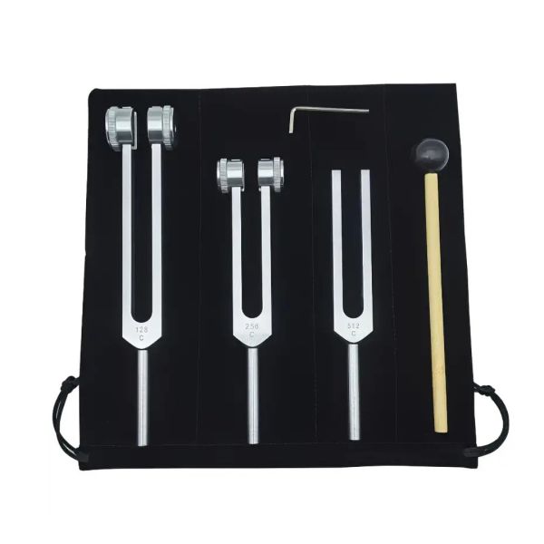 Stimmgabel Set 128Hz 256Hz 512Hz – Solfeggio & Chakra Klangheilung