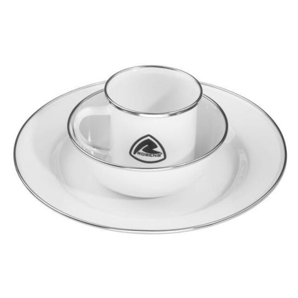 Robens Tongass Geschirrset 3-tlg Emaille Camping Outdoor